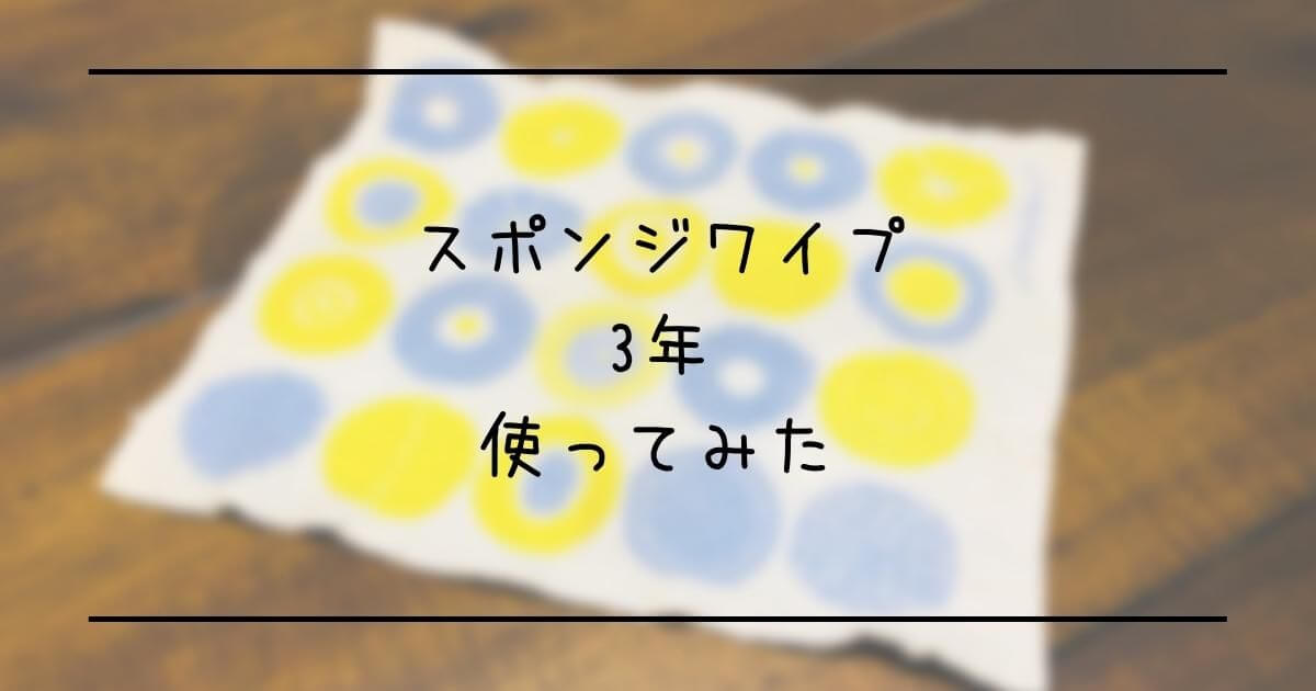 スポンジワイプ3年使ってみた