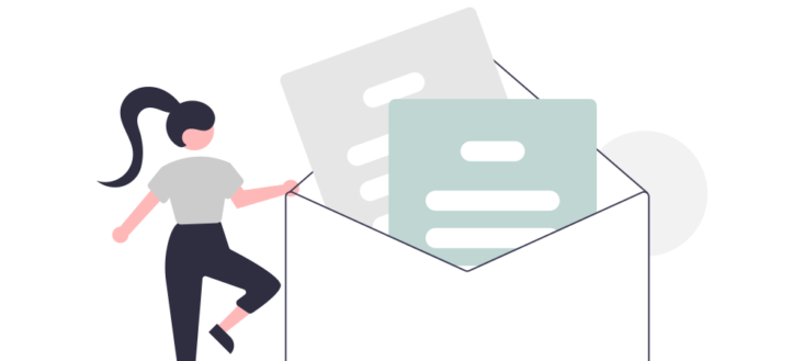 人と手紙のイラスト