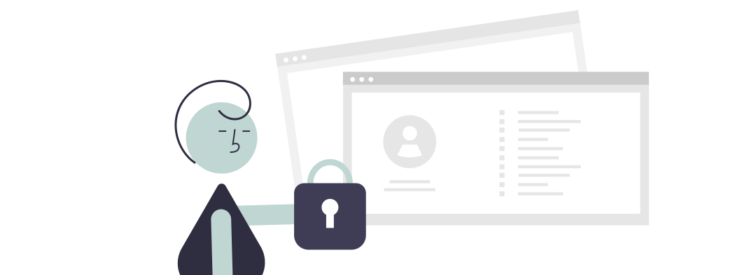 ネットの安全対策のイラスト