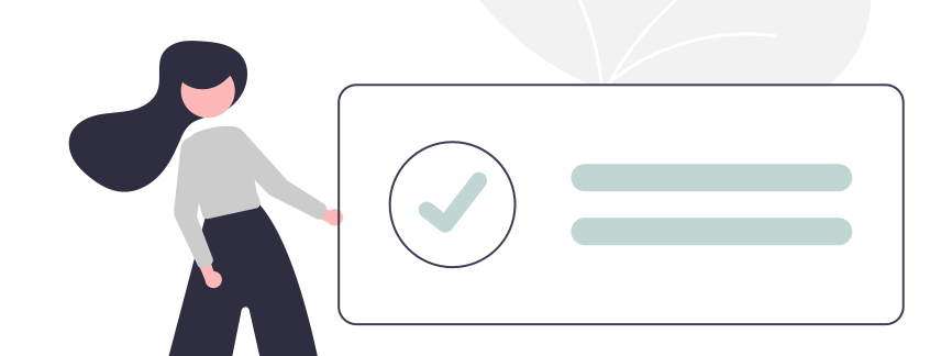 チェックリストを持っている人のイラスト